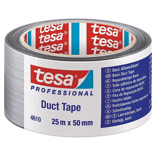 Páska tesa BASIC Duct Tape strieborná textilná 50mm L-25m