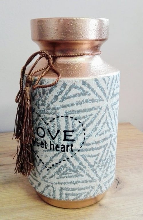 Keramická váza Love sweet heart 25x13cm