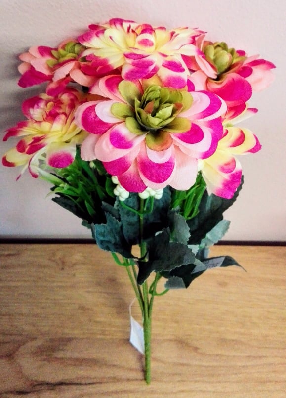 Umelé kvety Kytica Dália 7x mix farieb