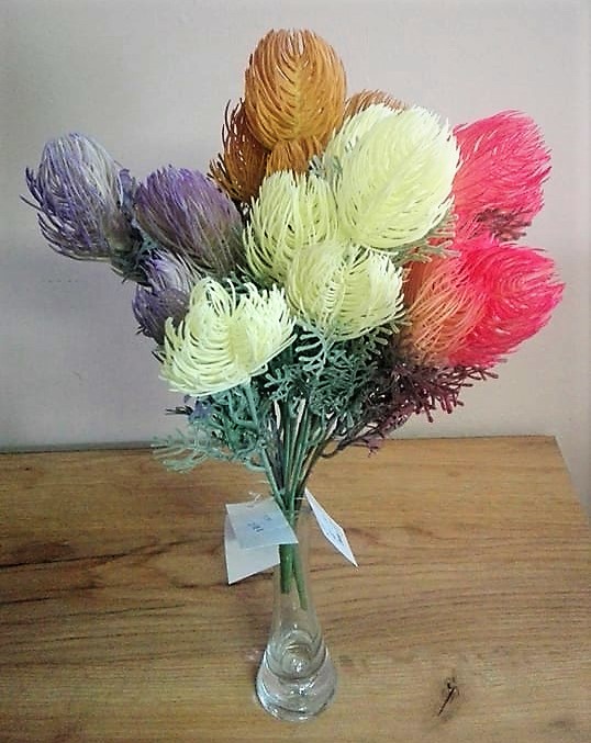 Umelé kvety protea x5 36cm mix