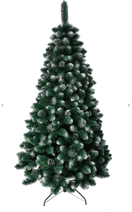 Vianočný stromček 150cm zasnežená sosna šišky