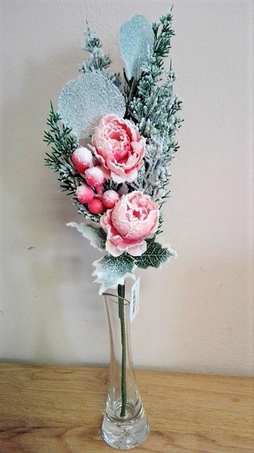 Vianočný ranunculus 45cm ružový