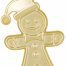 Ozdoba Vianoce sada 12ks 8cm perníkový panáčik zlatý na vianočný stromček