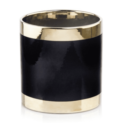 Kvetináč Cylinder zlatý/čierny 13x13cm