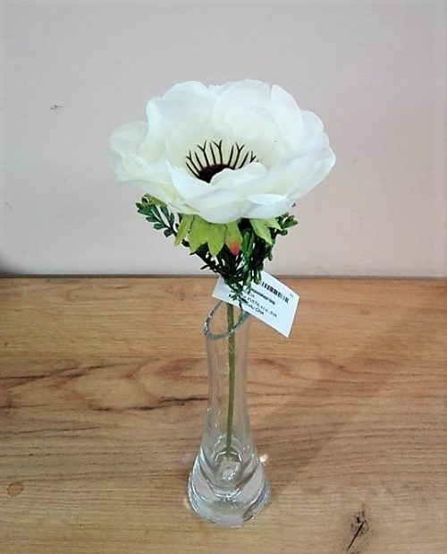 Umelé kvety Anemonka biela 31cm