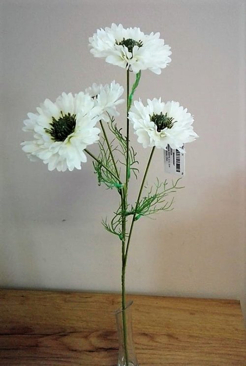 Umelé kvety nevädza biela 58cm