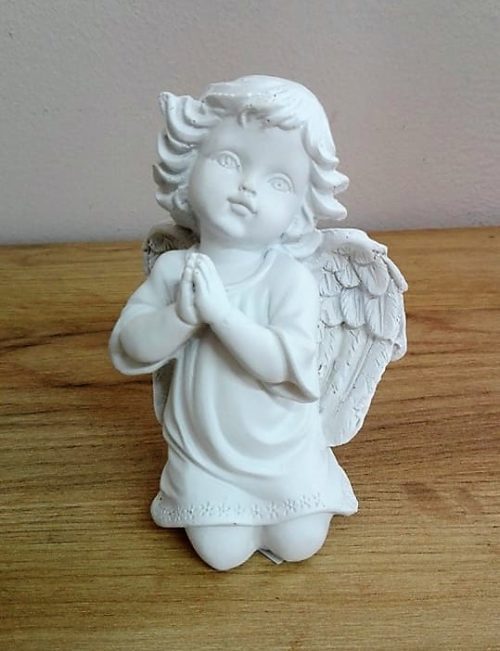 Anjel keramický modliaci sa 12cm