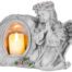 Anjel modliaci so sviečkou LED polyresin na hrob 28x13x21.5cm