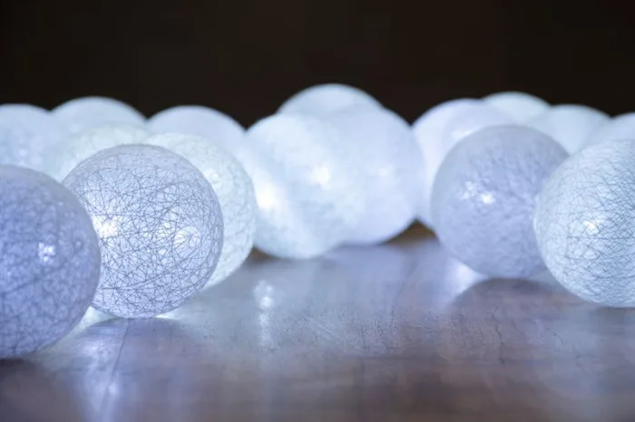 Reťaz Cottonball White 16x LED studená biela IP20 L-3m