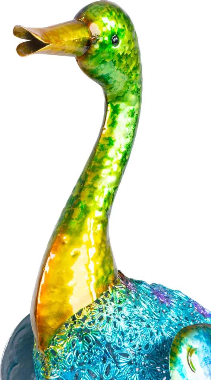 Dekorácia MagicHome Kačka plech farebná 27.5x15x47.5cm