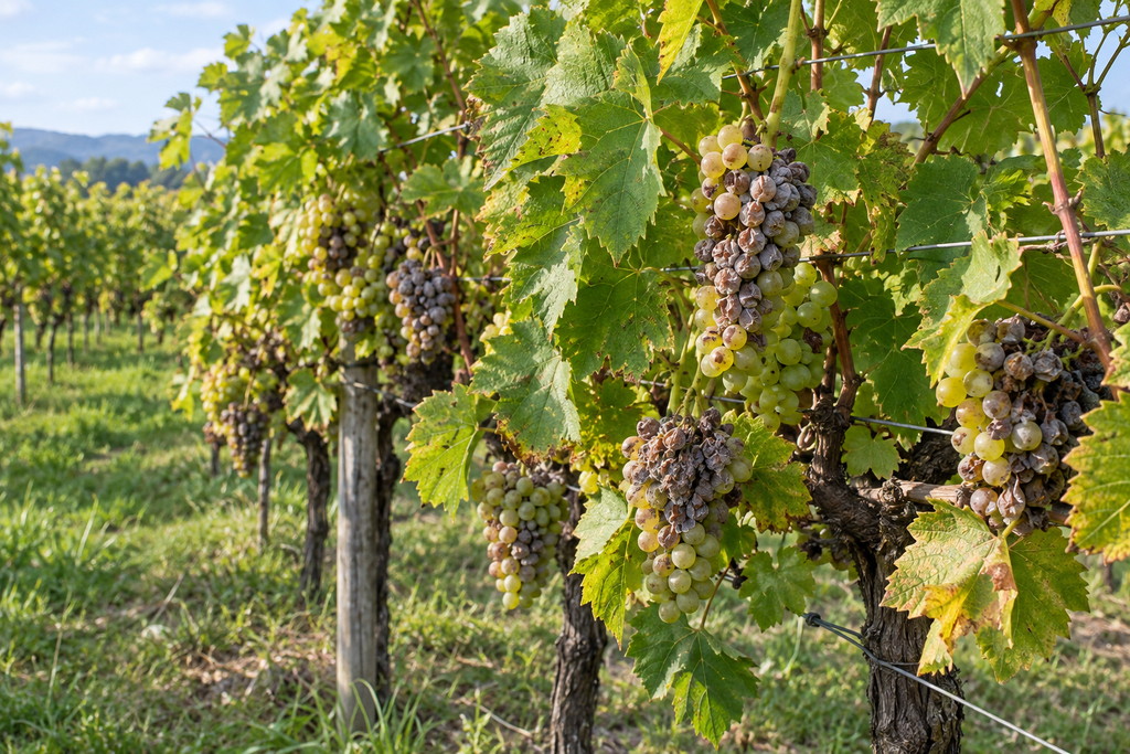 Vinič napadnutý botrytídou